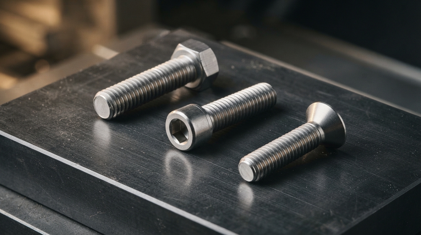 AI concept illustration of titanium fasteners
